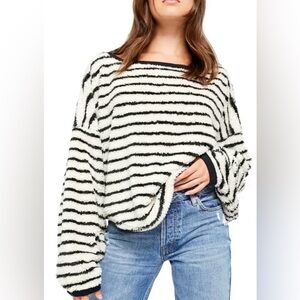 Women’s Free People Breton Striped Pullover Long Sleeve Sweater Size Small
